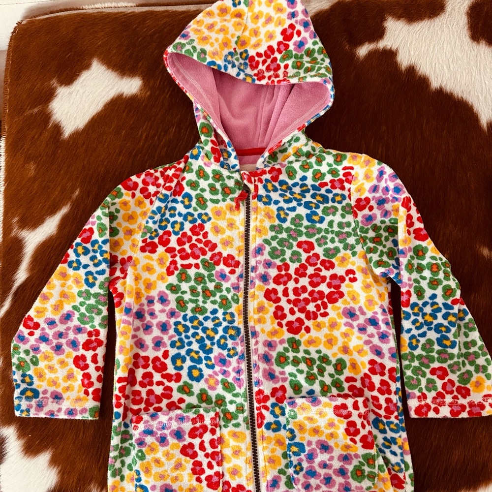 Mini Boden Rainbow Leopard Swim Cover-up